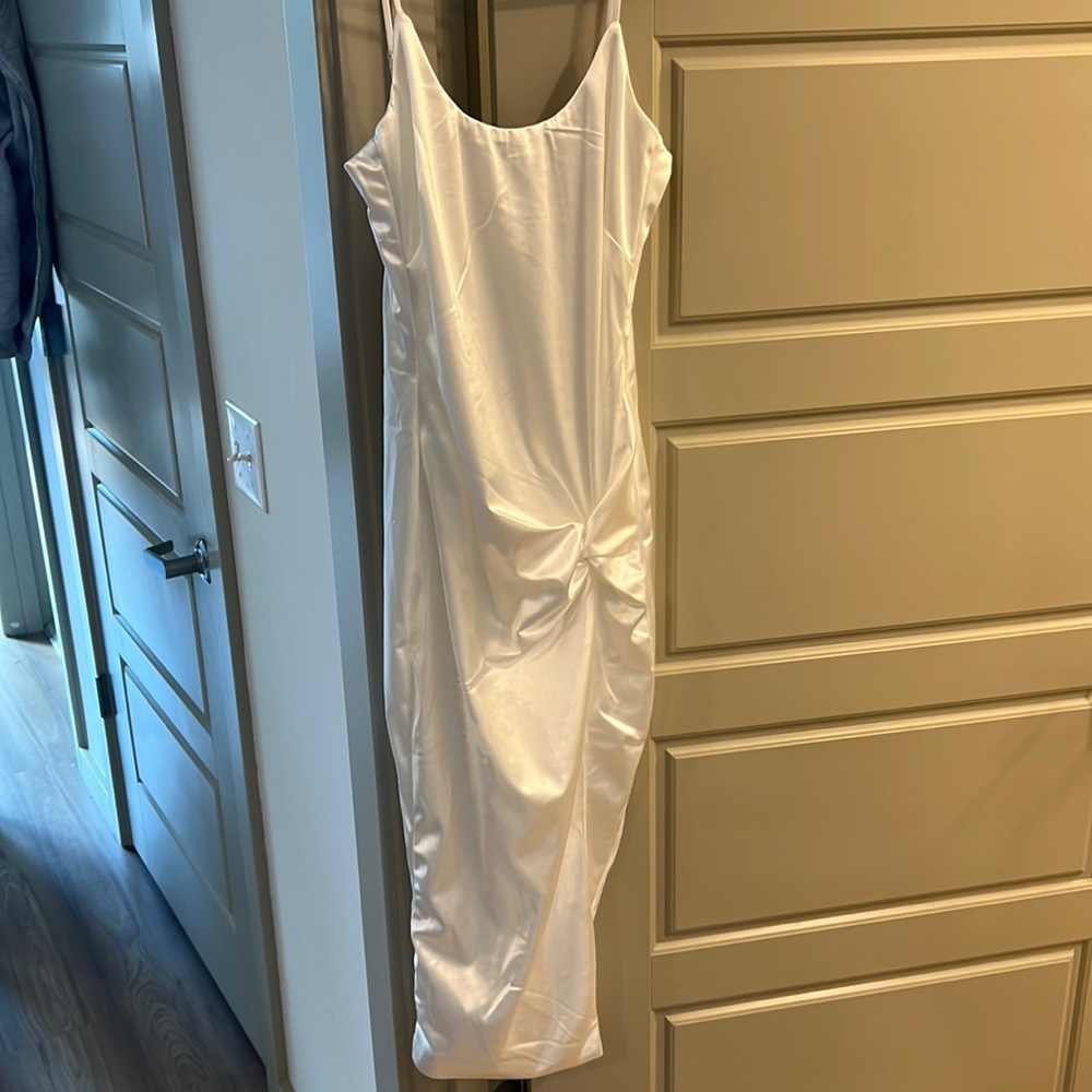 Brand new, never worn J LuxLabel silk dress with leg slit